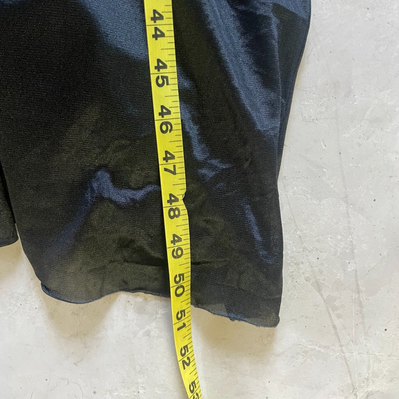 Vintage 80s Sheer Black Lace Romantic Dark Coquette Gothic Slip Dress Nightgown - Picture 10 of 11